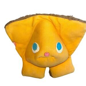 VINTAGE FISHER PRICE 416 SQUEAK A BOO YELLOW BROWN STUFFED ANIMAL PLUSH TOY